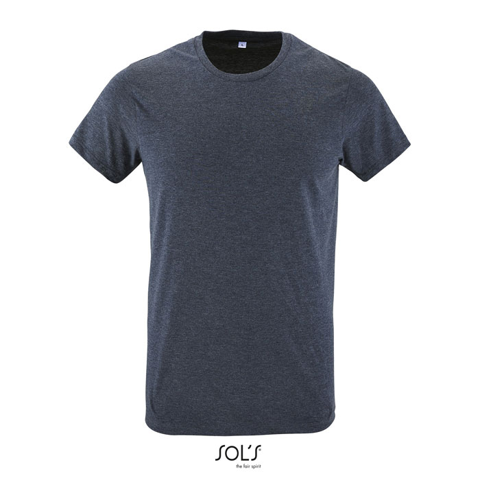 T-shirt homme jersey publicitaire 150g - REGENT FIT denim chiné